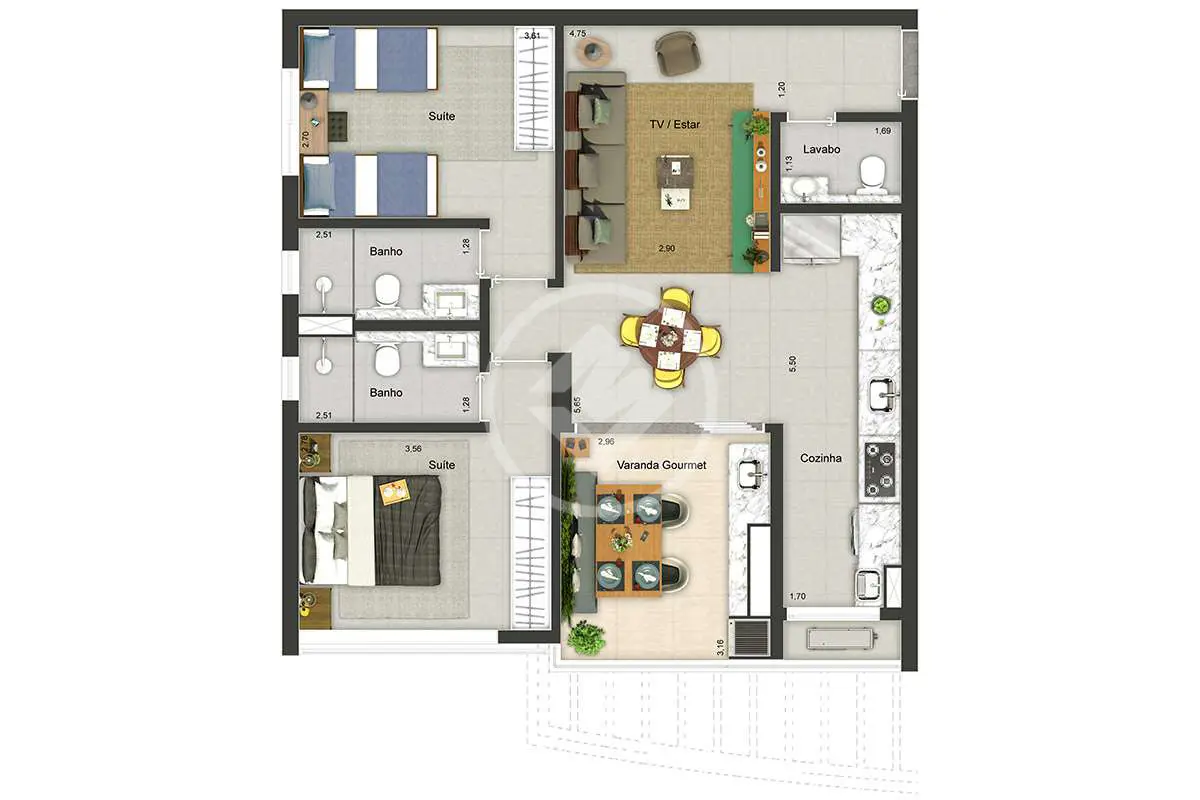 Imagem 3 - Apartamento em Jardim Canadá, Ribeirão Preto - SP