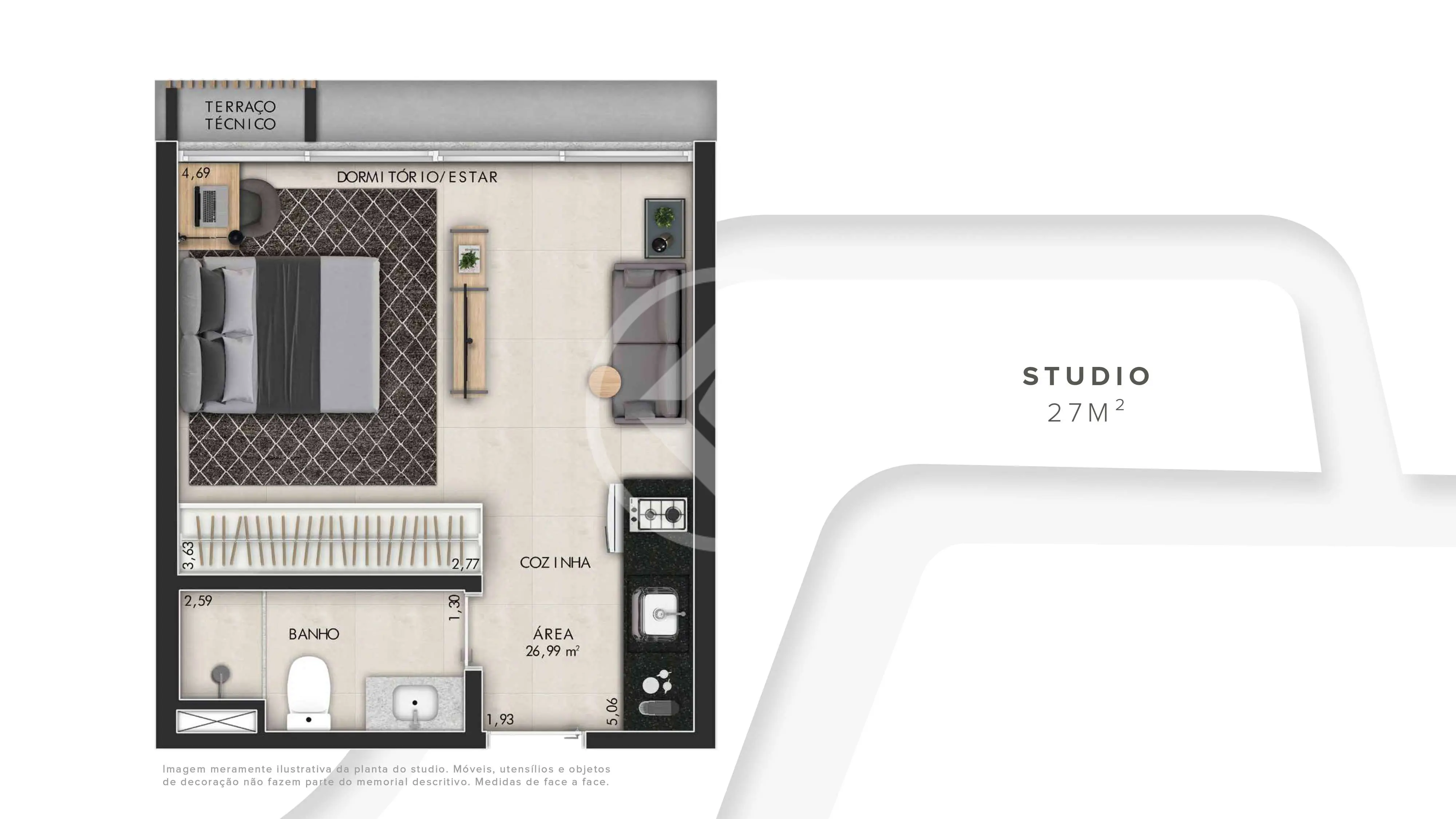 Imagem 4 - Loft / Studio em Jardim Tarraf II, São José do Rio Preto - SP