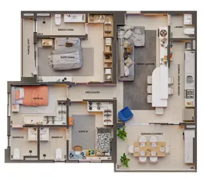 Apartamento Bairro Residencial Interlagos, Rio Verde - GO — foto 2
