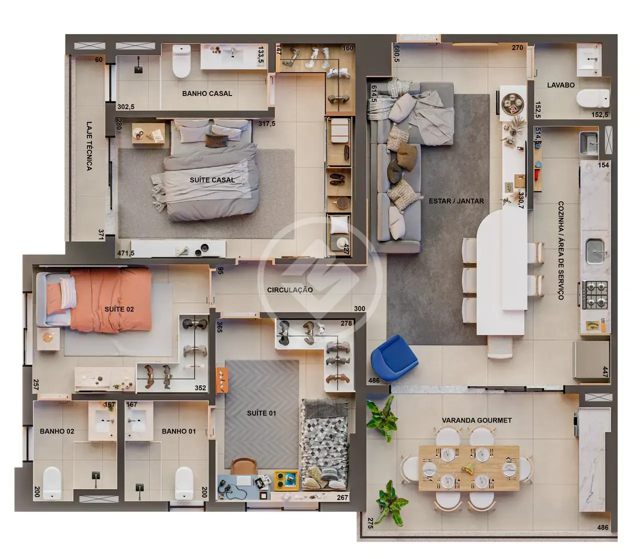 Imagem 1 - Apartamento em Bairro Residencial Interlagos, Rio Verde - GO