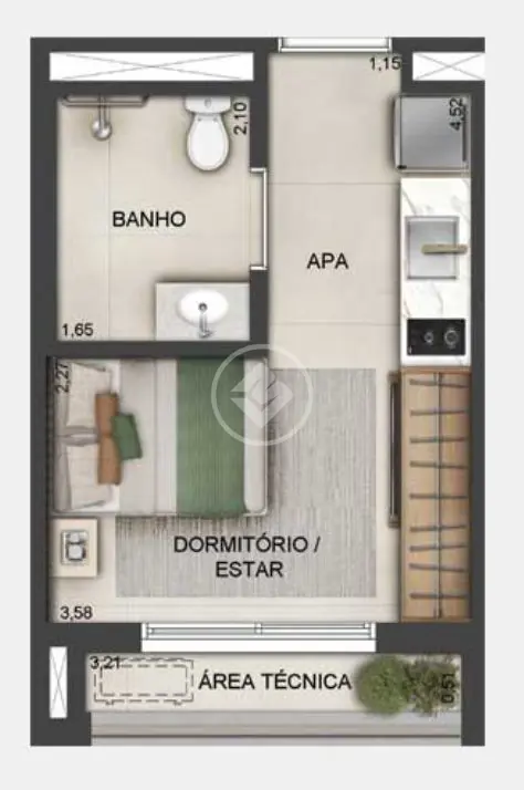 Imagem 3 - Loft / Studio em Brooklin Novo, São Paulo - SP