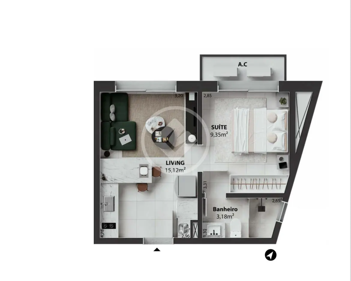 Imagem 3 - Loft / Studio em Gávea, Uberlândia - MG