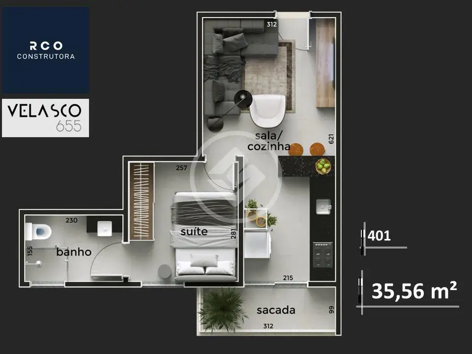 Loft / Studio SANTA MÔNICA, Uberlândia - MG — foto 2