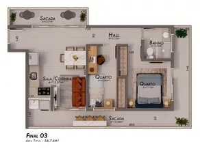 Imagem 3 - Apartamento em Nossa Senhora das Graças, Uberlândia - MG