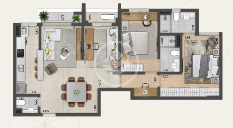 Imagem 2 - Apartamento em Reserva da Mata, São José do Rio Preto - SP