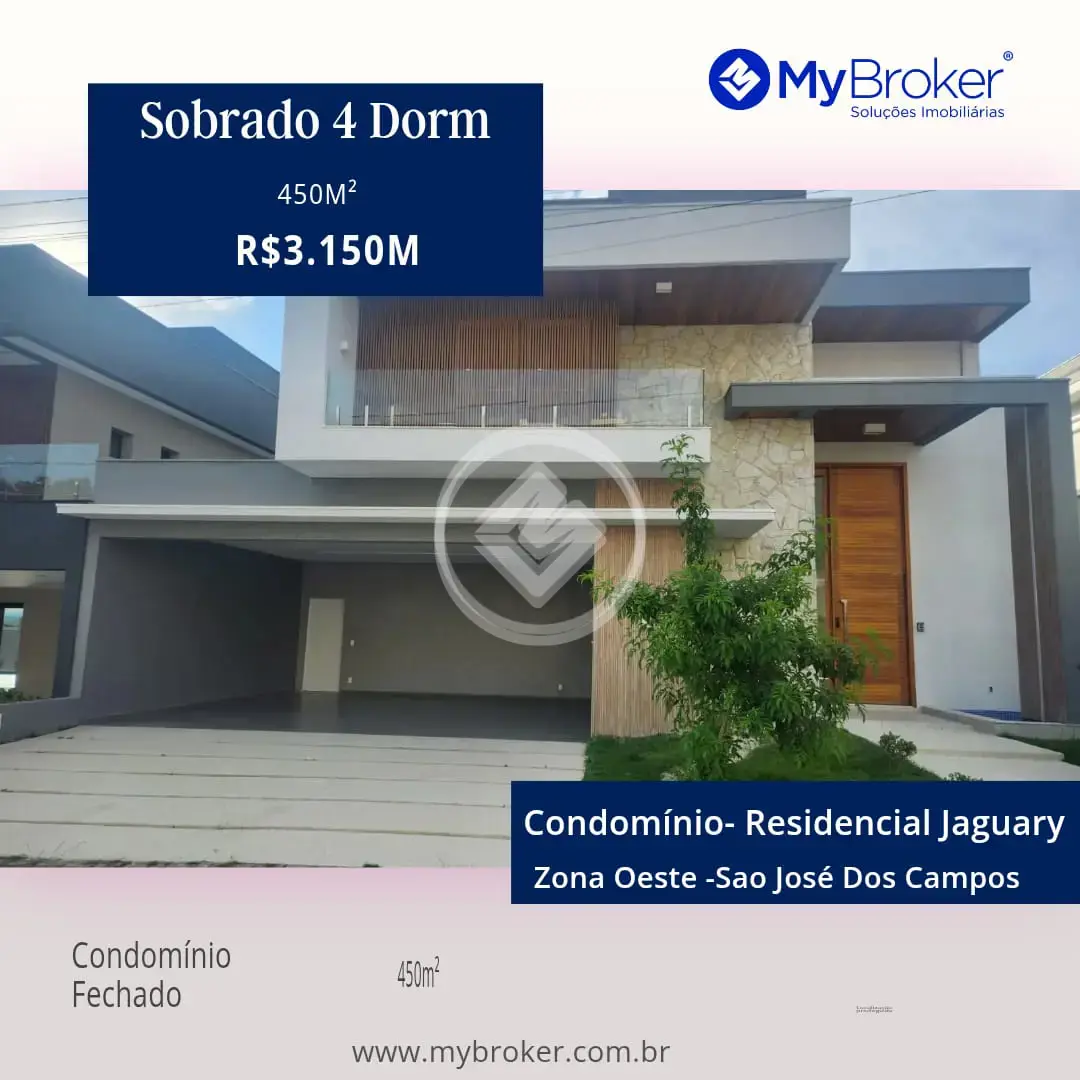 Imagem 1 - Sobrado Em Condomínio em Condomínio Residencial Jaguary, São José dos Campos - SP