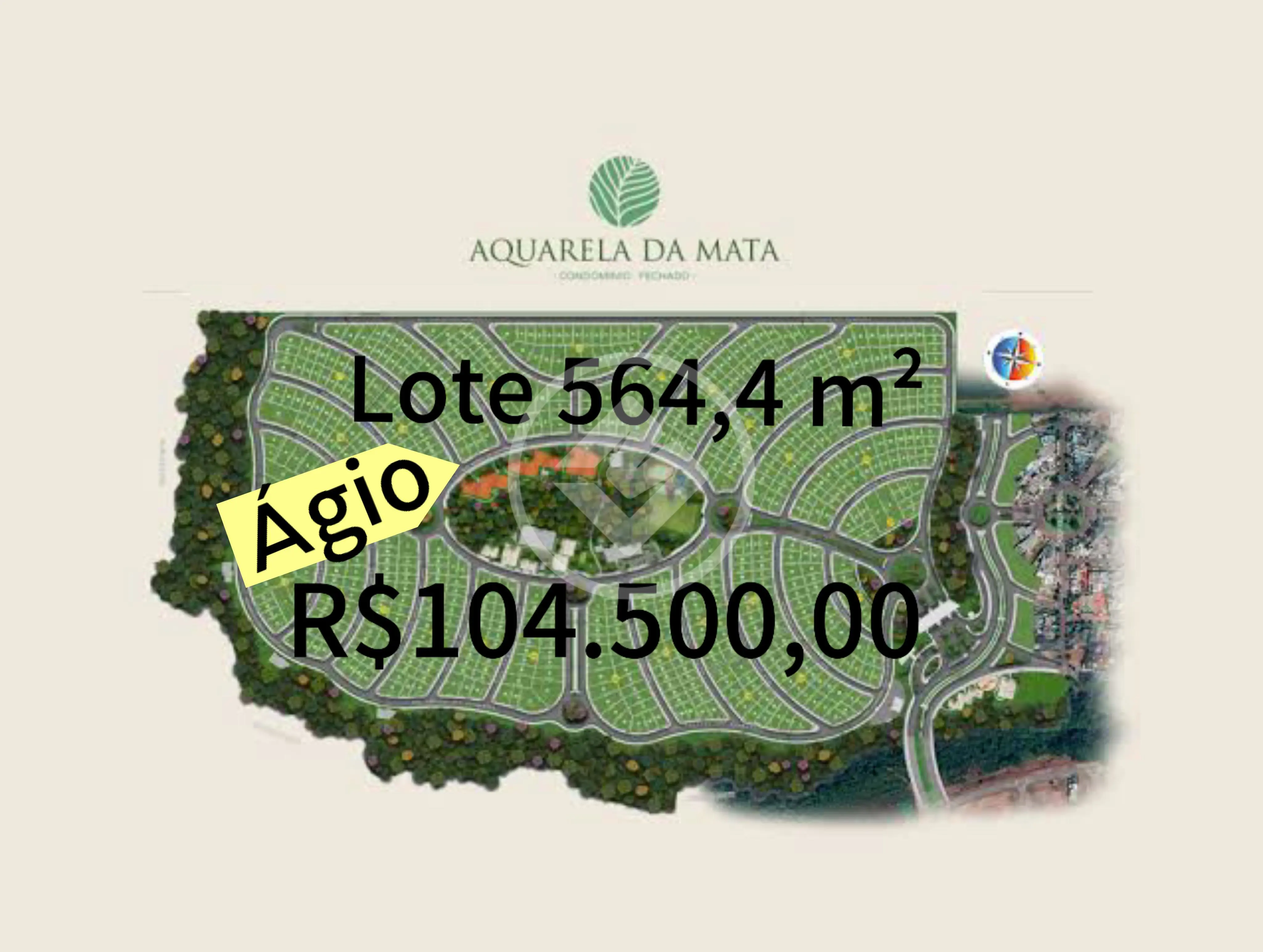 Imagem 1 - Terreno Condomínio em Condomínio Aquarela da Mata, Sinop - MT
