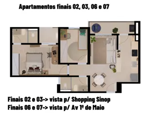 Imagem 5 - Apartamento em Residencial Cidade Jardim, Sinop - MT