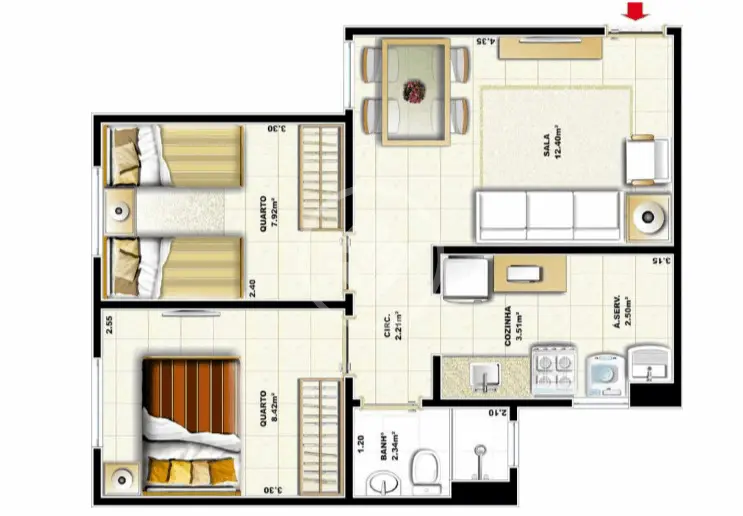 Imagem 3 - Apartamento em Cascata do Imbuí, Teresópolis - RJ