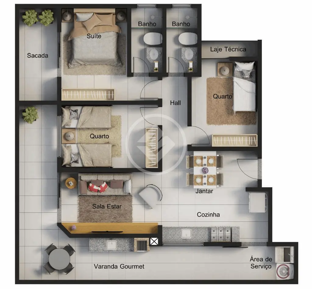 Imagem 5 - Apartamento em Segismundo Pereira, Uberlândia - MG