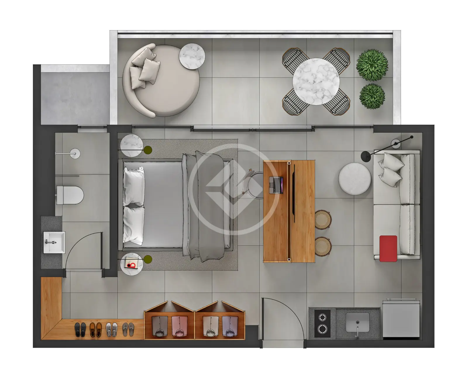 Imagem 1 - Loft / Studio em Loteamento Vale dos Vinhedos, Uberlândia - MG
