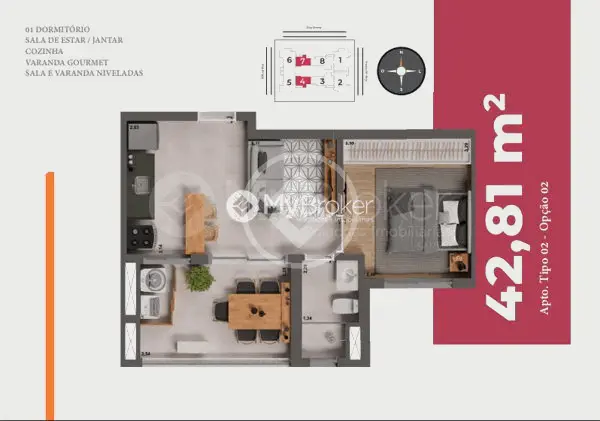 Imagem 1 - Loft / Studio em GRANJA MARILEUSA, Uberlândia - MG