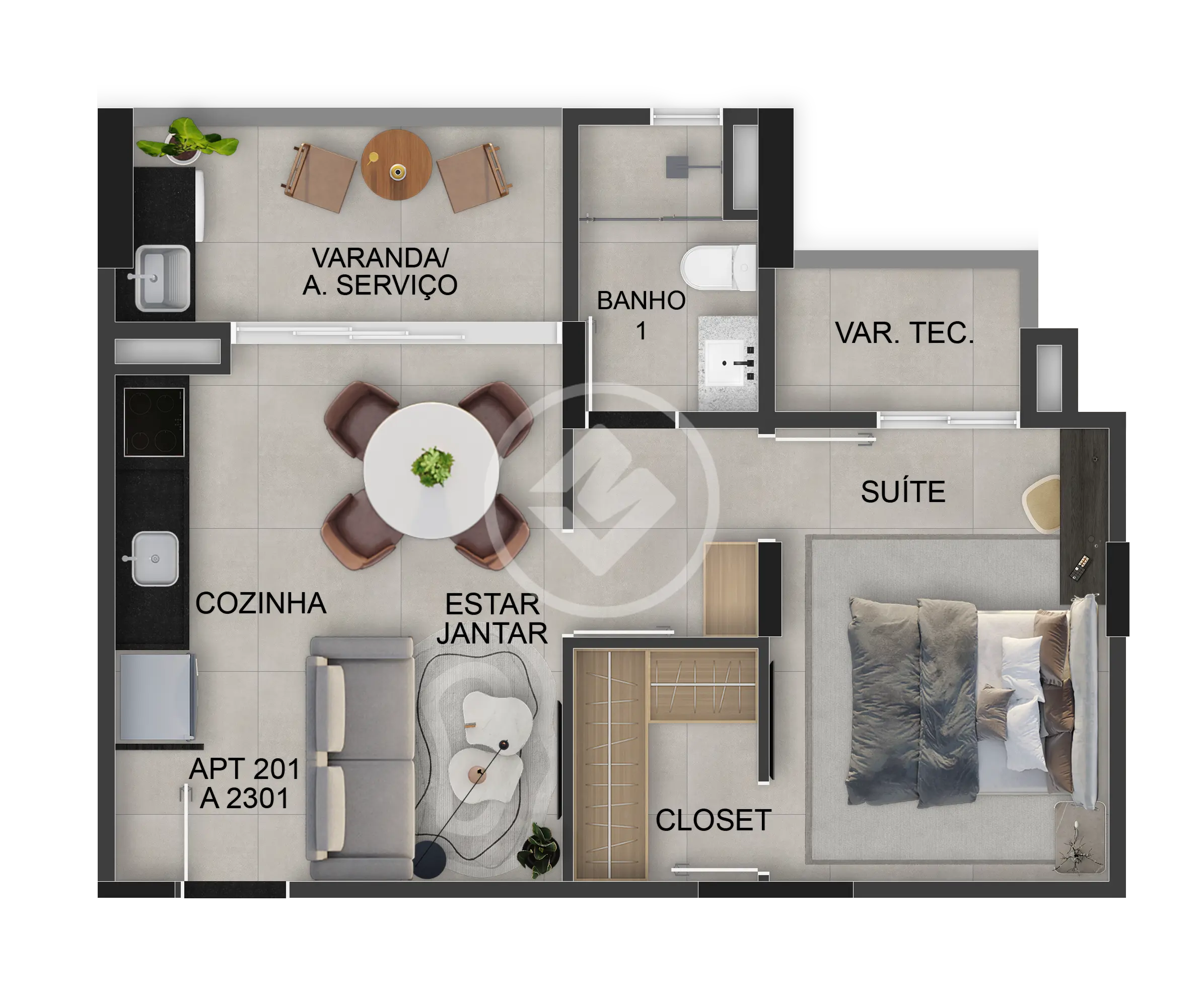 Imagem 1 - Loft / Studio em Gávea, Uberlândia - MG