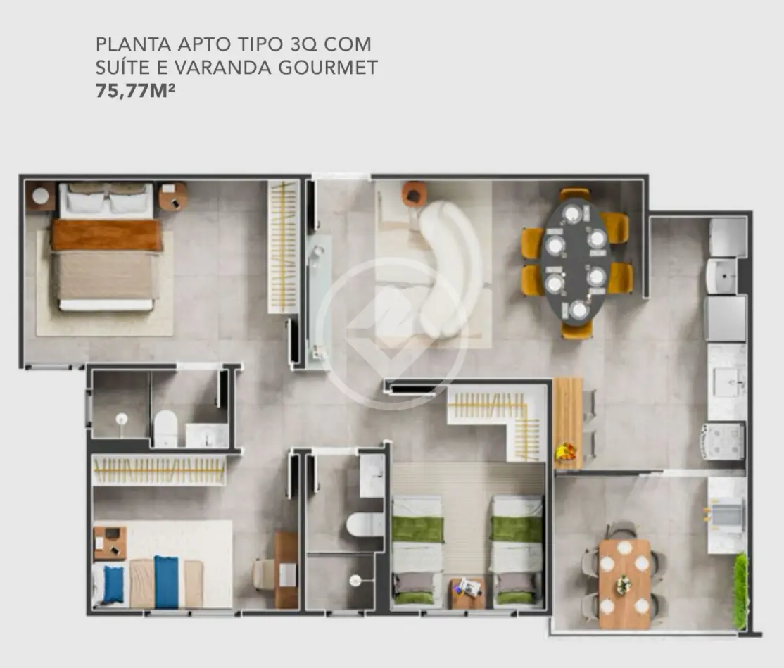 Imagem 1 - Apartamento em COPACABANA, Uberlândia - MG