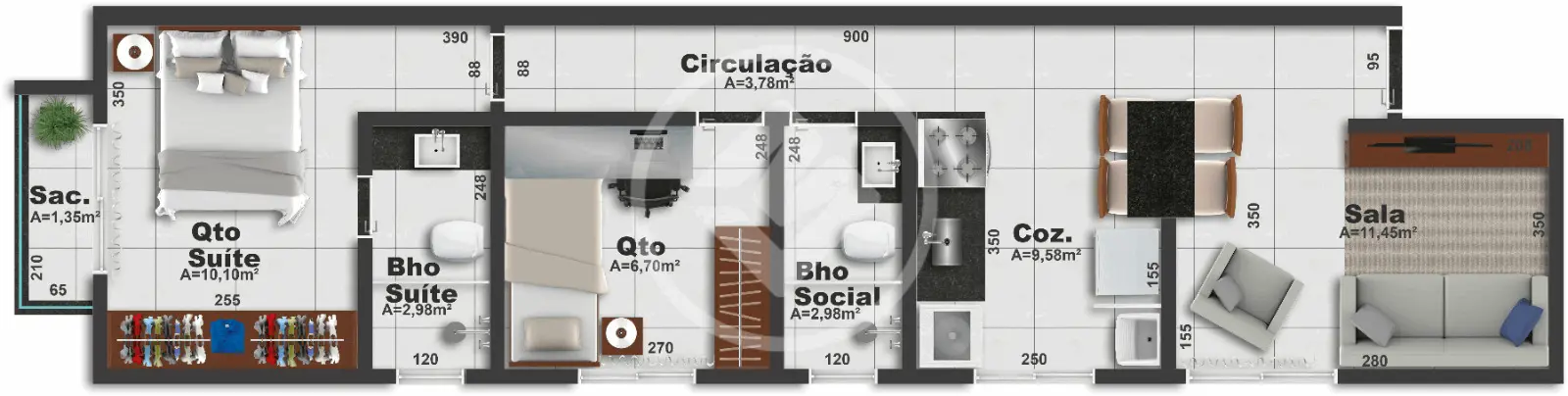 Imagem 3 - Apartamento em BRASIL, Uberlândia - MG