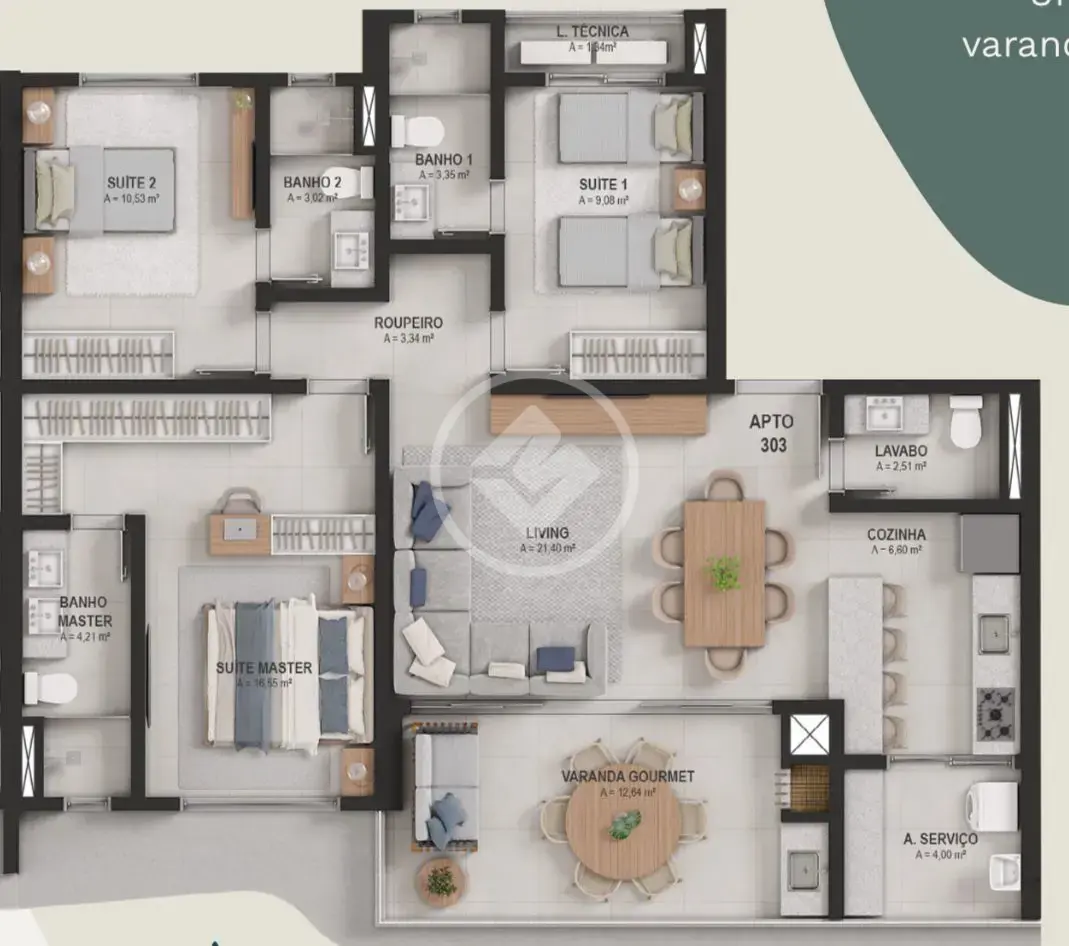 Image 3 - Apartamento em Gávea, Uberlândia - MG