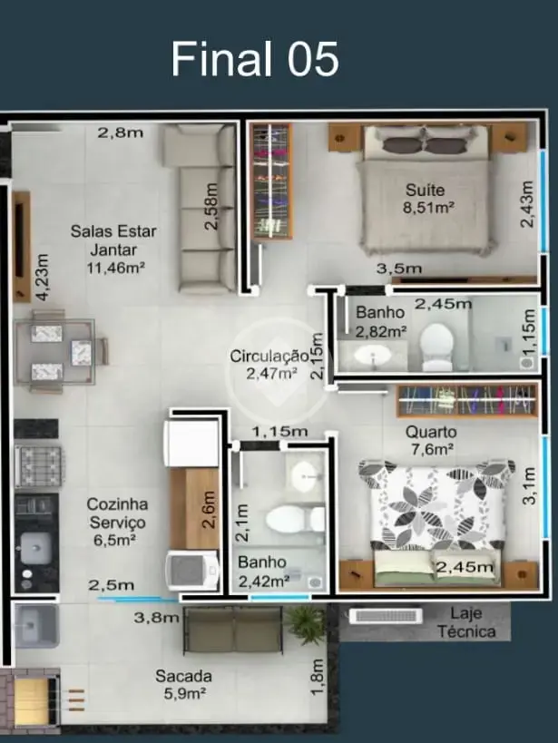 Imagem 1 - Apartamento em Santa Mônica, Uberlândia - MG