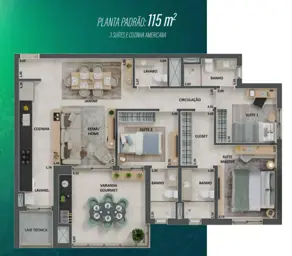 Apartamento Gávea, Uberlândia - MG — foto 1