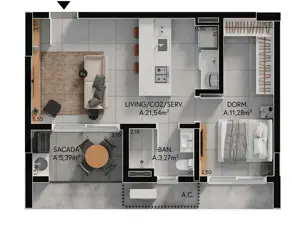 Apartamento Gávea, Uberlândia - MG — foto 1