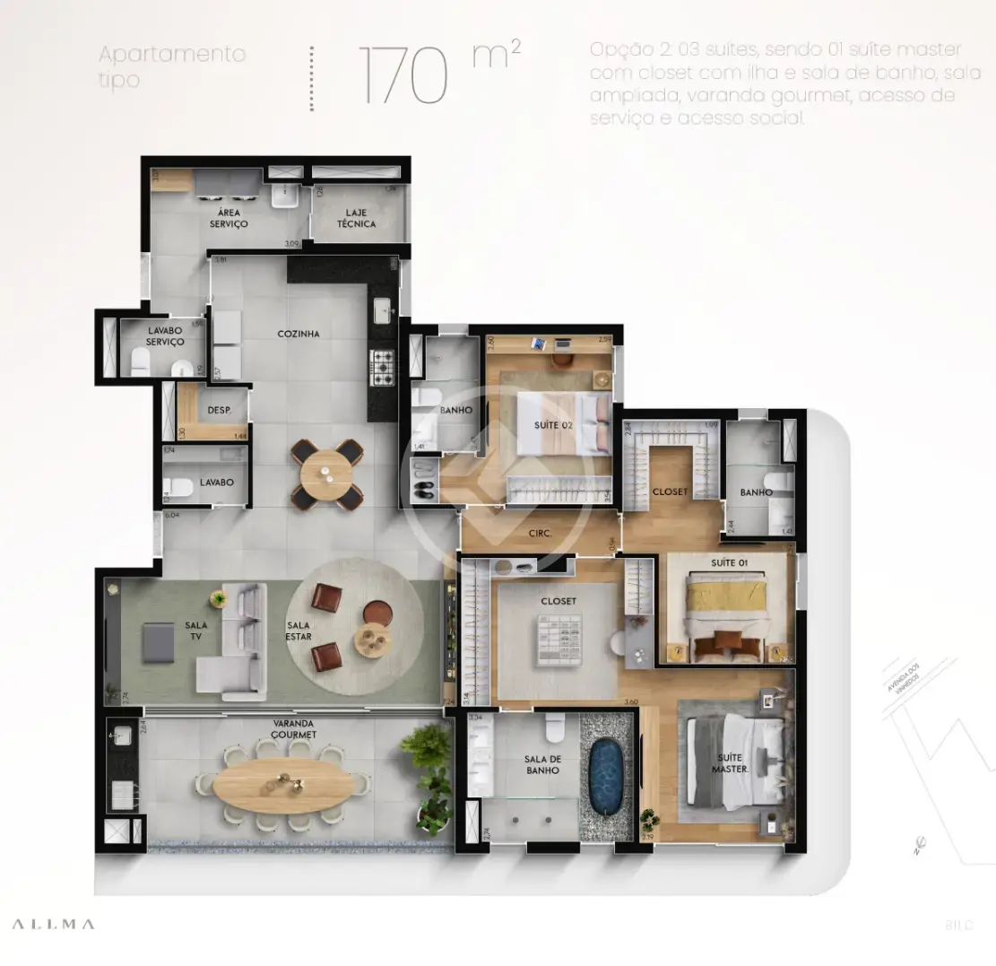 Imagem 1 - Apartamento em Jardim Karaíba, Uberlândia - MG