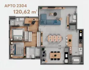 Apartamento Jardim Karaíba, Uberlândia - MG — foto 2