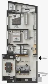 Apartamento Gávea, Uberlândia - MG — foto 2