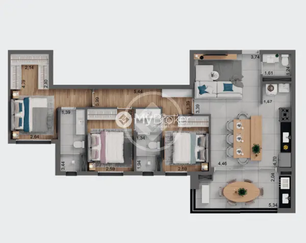 Imagem 6 - Apartamento em Jardim Karaíba, Uberlândia - MG