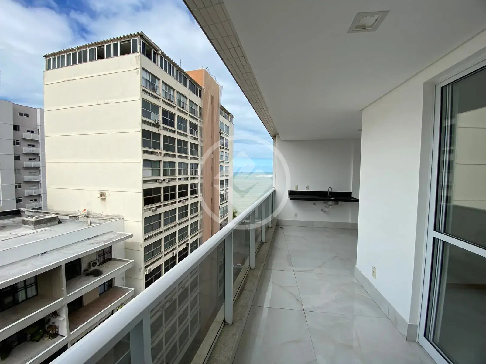 Vista do apartamento na Praia da Costa