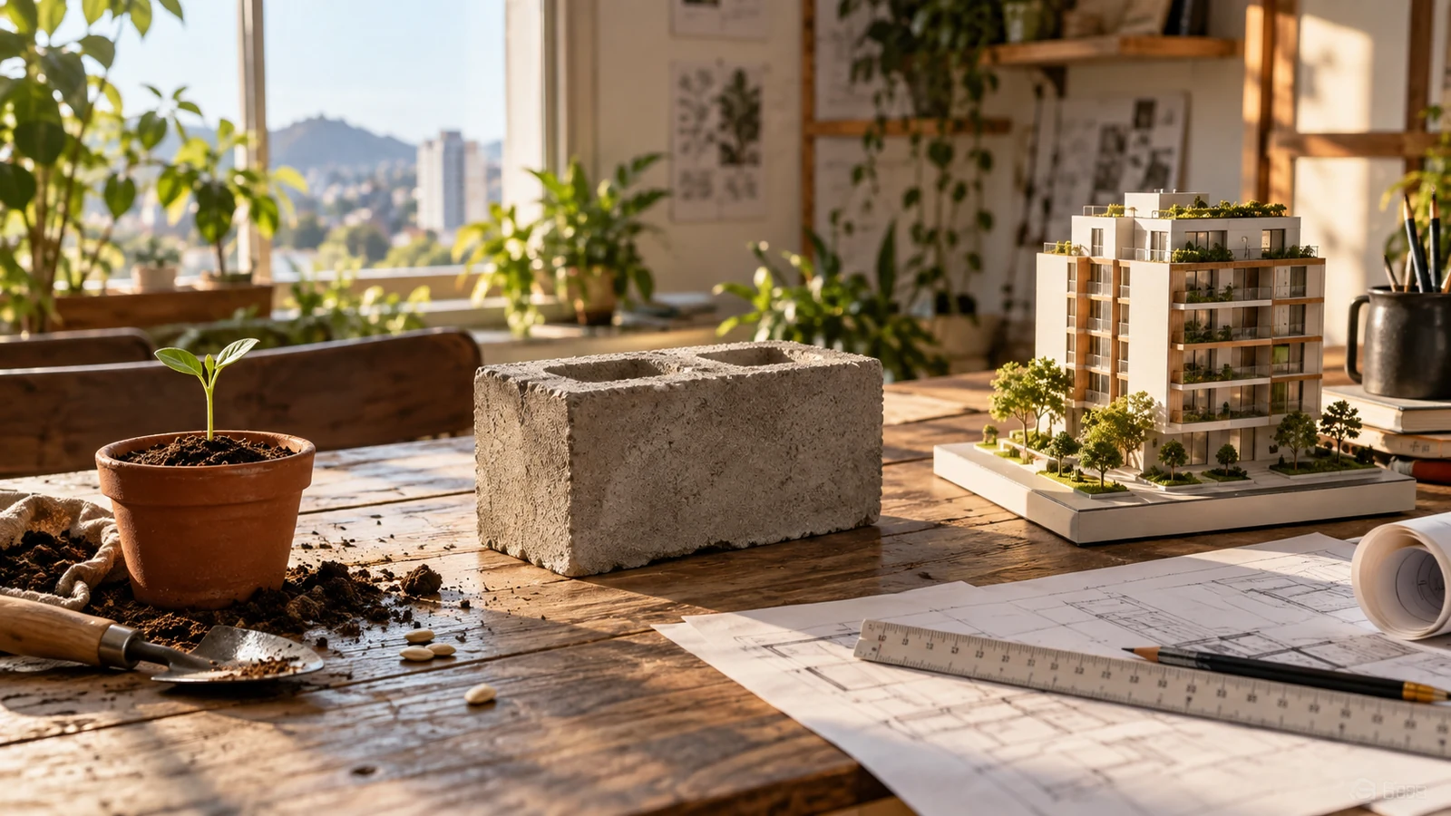 Imagem editorial ilustrativa: Como construir patrimônio imobiliário do zero