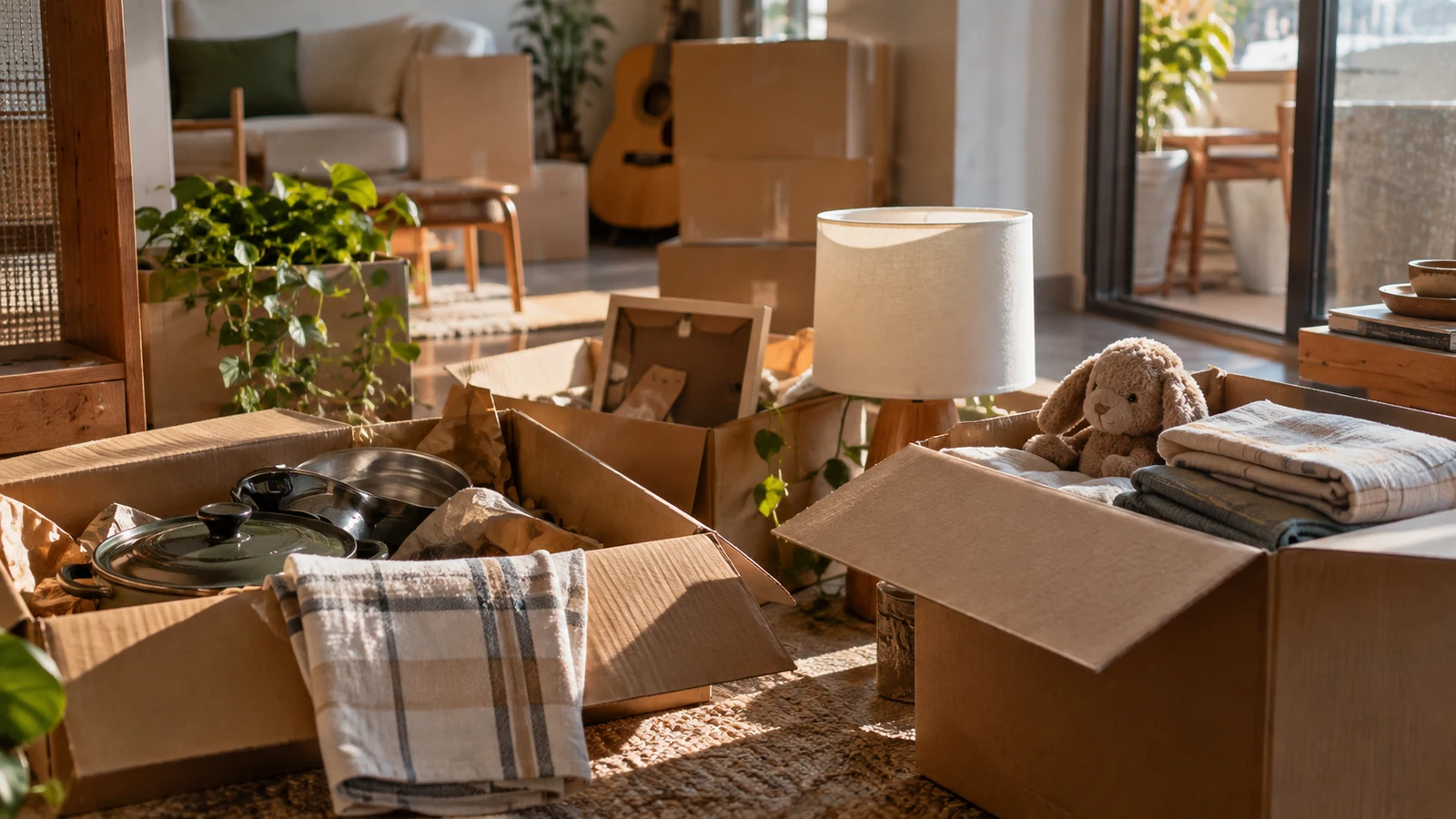Imagem editorial ilustrativa: O que comprar primeiro para o apartamento, enxoval de casa nova e montando o primeiro imóvel
